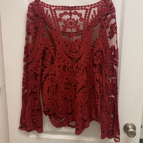 Long sleeve sheet lace top - Picture 3 of 14